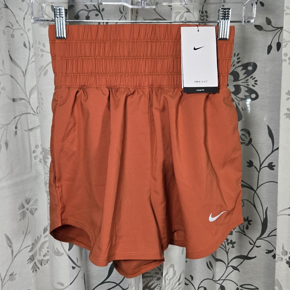 New! Nike Dri-FIT Loose Fit Shorts XS Burnt Orange Athletic Workout Running Walk